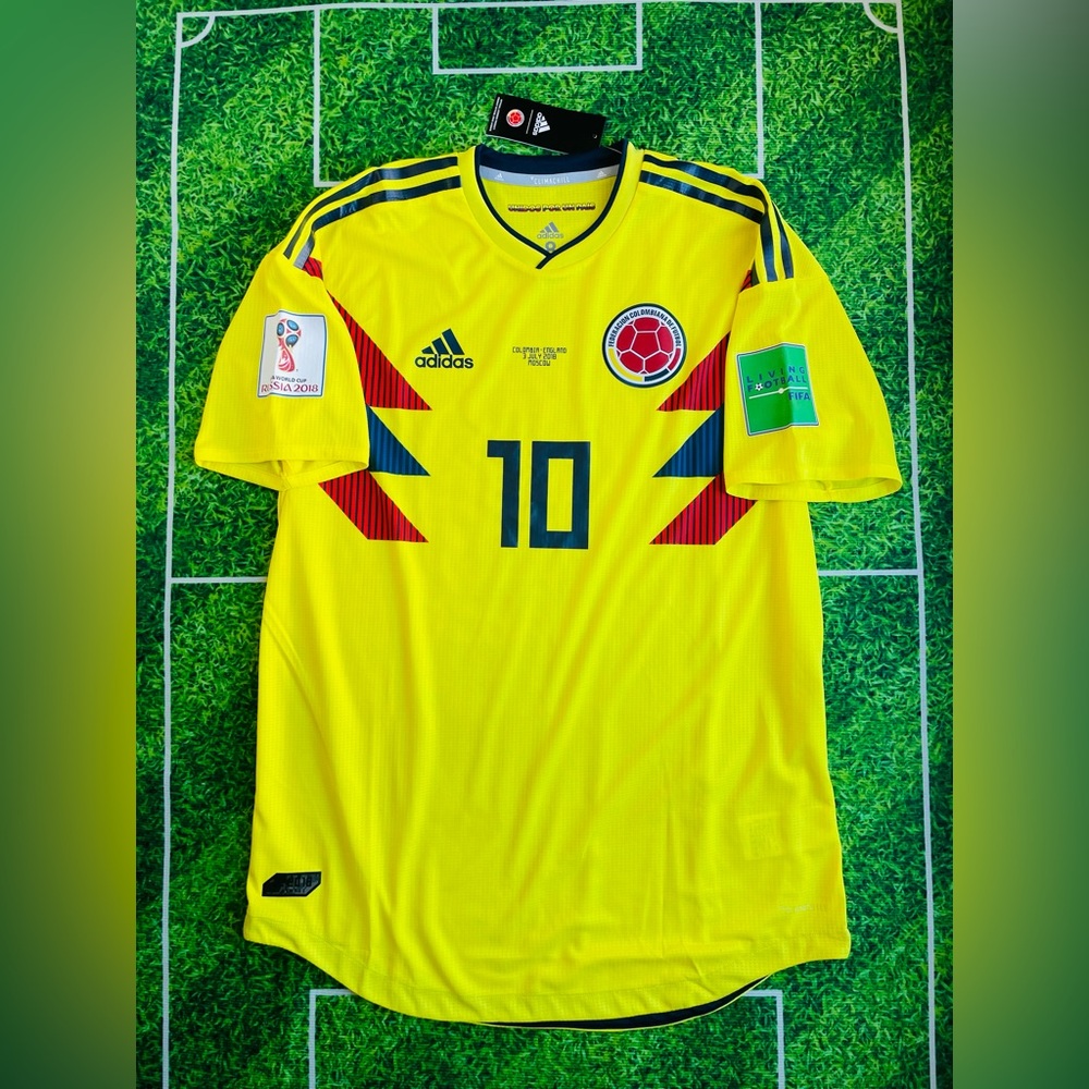 JAMES RODRIGUEZ COLOMBIA 2018 ADIDAS AUTHENTIC JERSEY.